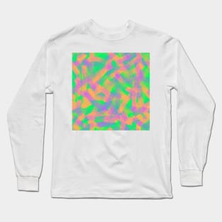 Pencil Abstract Draw Fashion Neon Long Sleeve T-Shirt